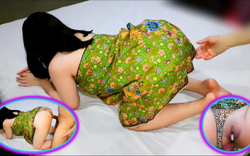 สาวไทยโดนแตกในคาผ้าถุง
