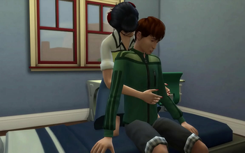 Japanese Stepmom catches her virgin stepson masturbating in front of the computer and helps him have sex for the first time in his life &vert; Hot asian milf