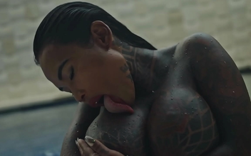 JAV Inked MILF with Massive Boobs Delights Herself