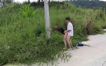 Experience the Ultimate Wild Side with a Threesome on the Side of the Road!