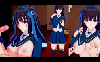 JK (Ori-Character) Gets Her Boobs Rubbed in 3DCG Erotic Animation Video with Cool Long Black Hair and Long