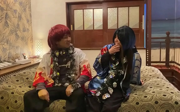 JAV MILF Has Husband Wear Costume on Halloween & Gives Raw Fellatio!